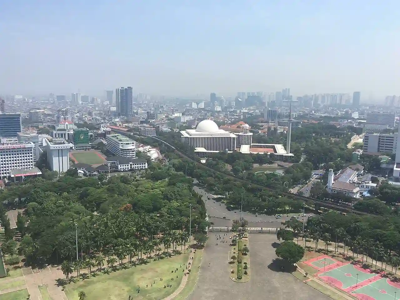 View to the northeast from Monas