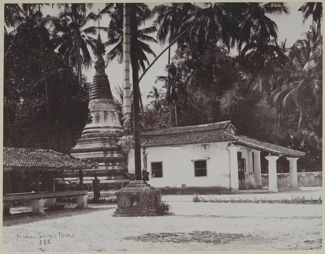 KITLV - 7529 - Lambert & Co., G.R. - Singapore - Siamese Temple, Pulau Tikus, Penang - circa 1900