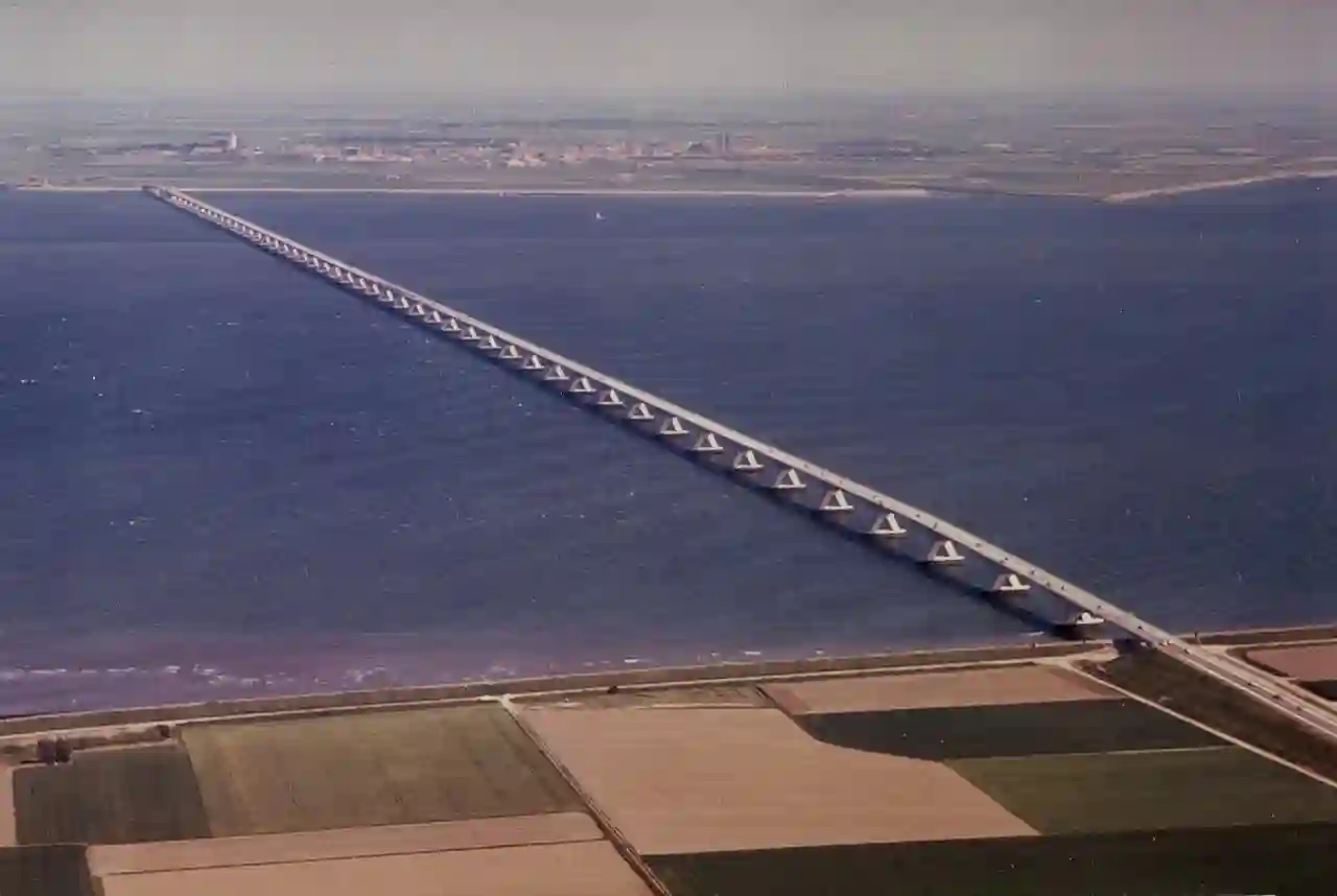 Luchtopname Zeelandbrug, Bestanddeelnr 123-1014