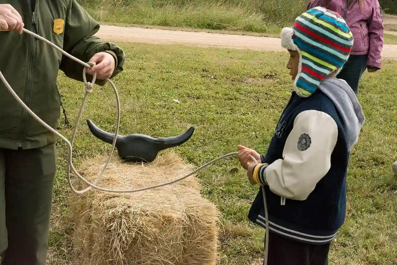 Lassoing at Farm Day