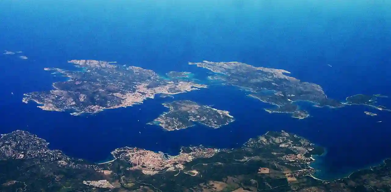 La Maddalena Archipel Aerial view