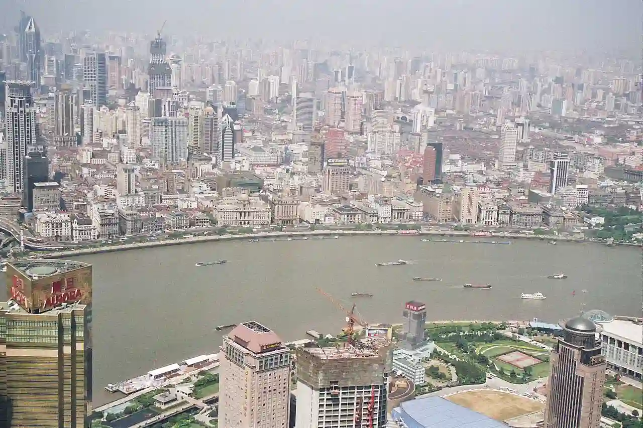 Shanghai the bund from Jin Mao