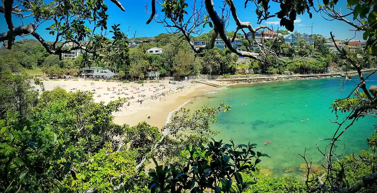 Looking over Shelly Beach and Cabbage Tree Bay in Sydney