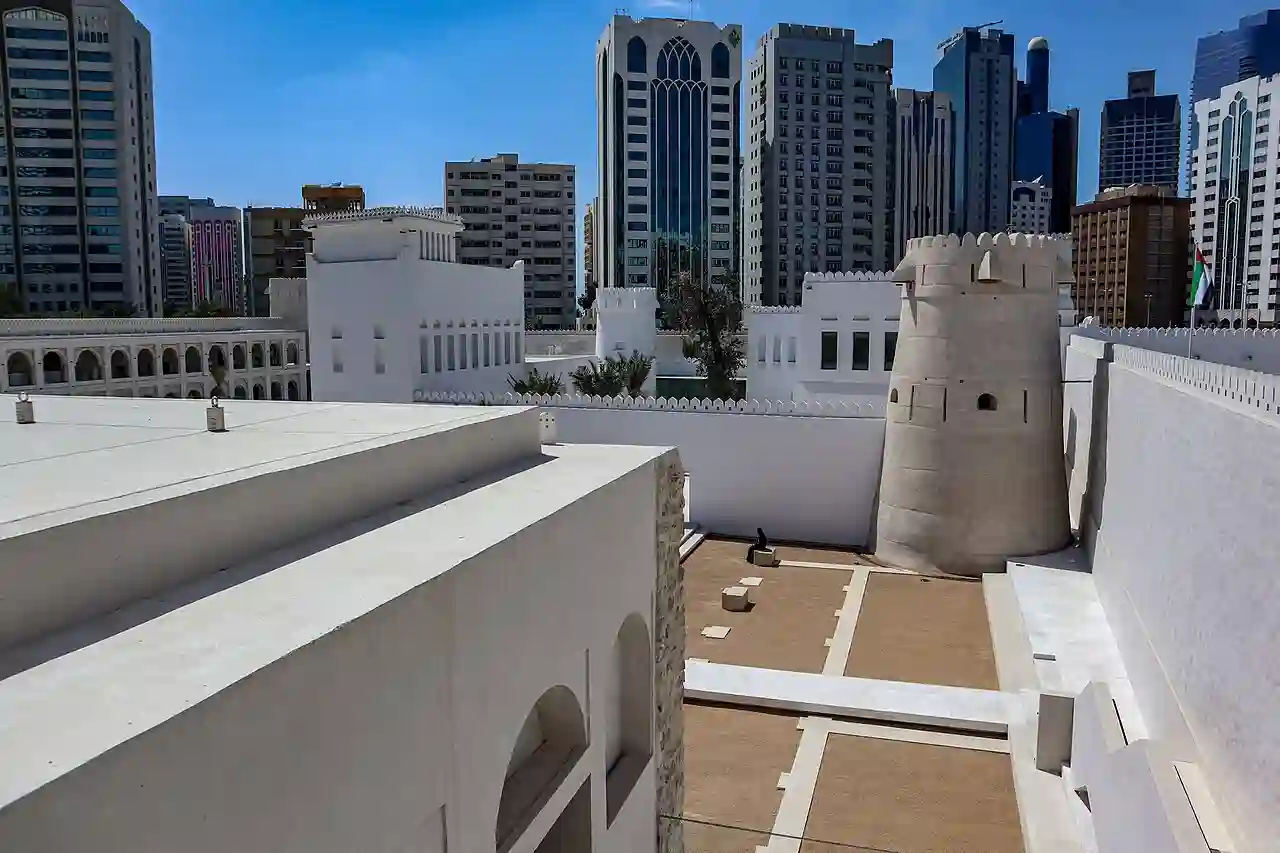 Qasr Al Hosn in Front of skyline