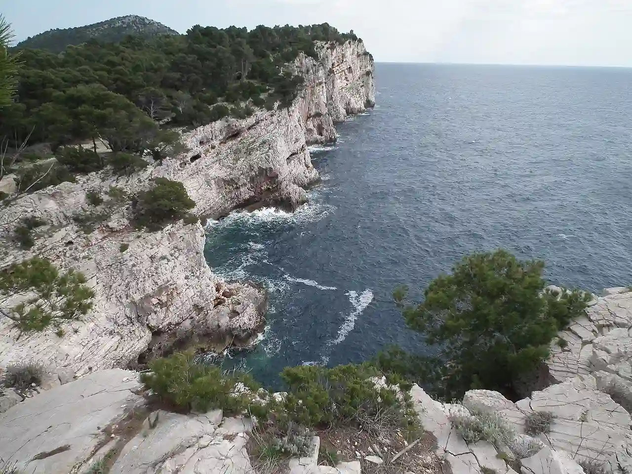 Cliff in nature park Telašćica