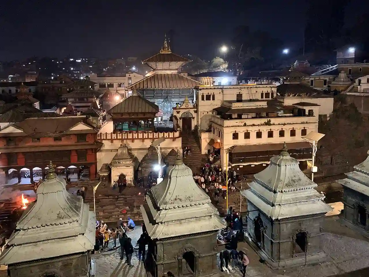 2023 January night aarti at Pashupatinath Temple, Kathmandu 02