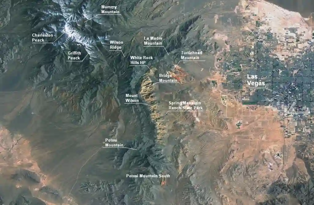 Red Rock Canyon from space