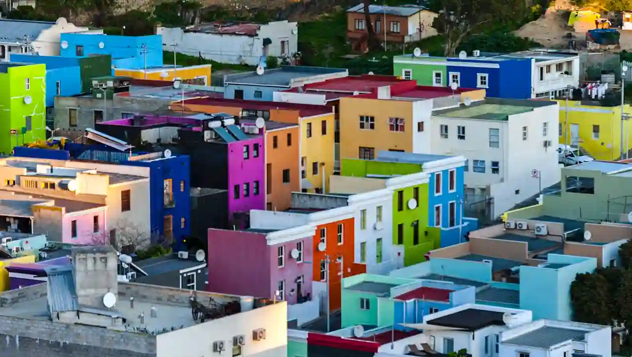 Bo-Kaap from roof of Strand South hotel, Cape Town