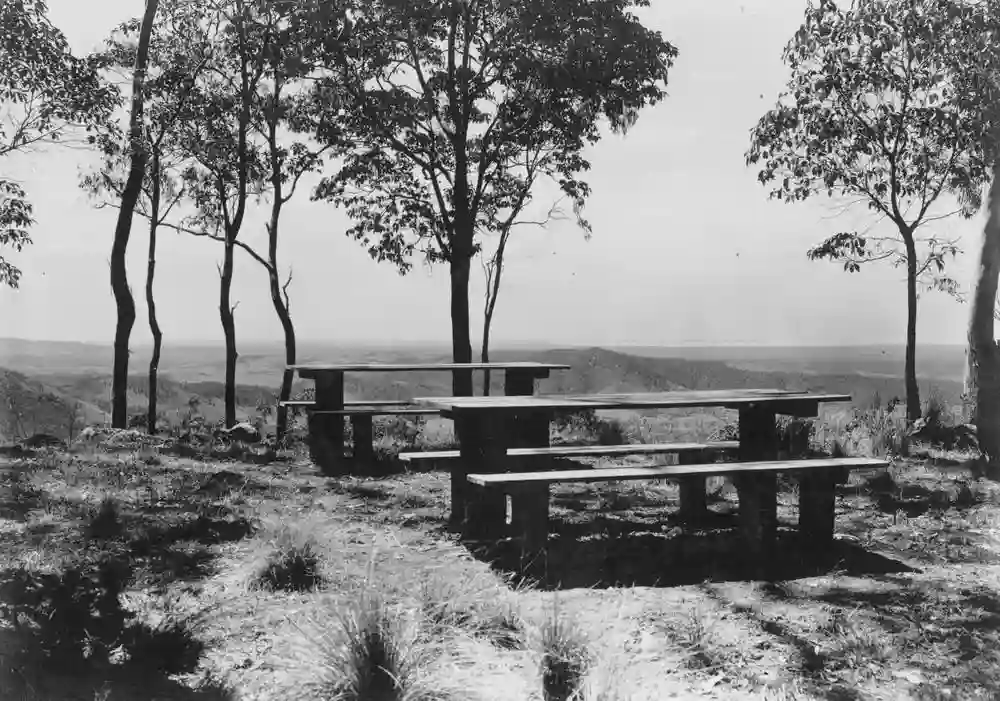 View from Jollys Lookout in the Mount Nebo area, circa 1935