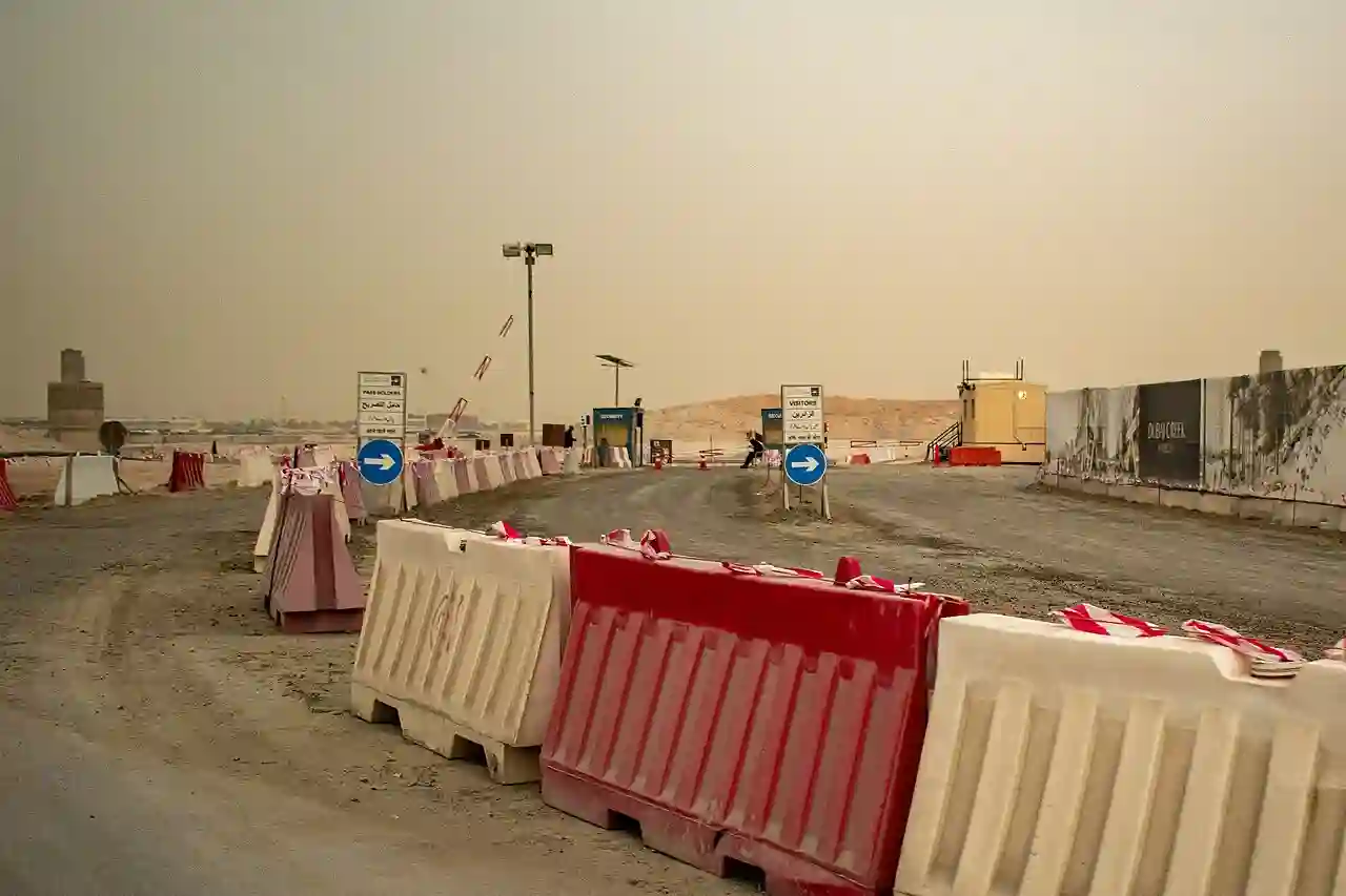 Dubaï Creek Tower construction site entrance