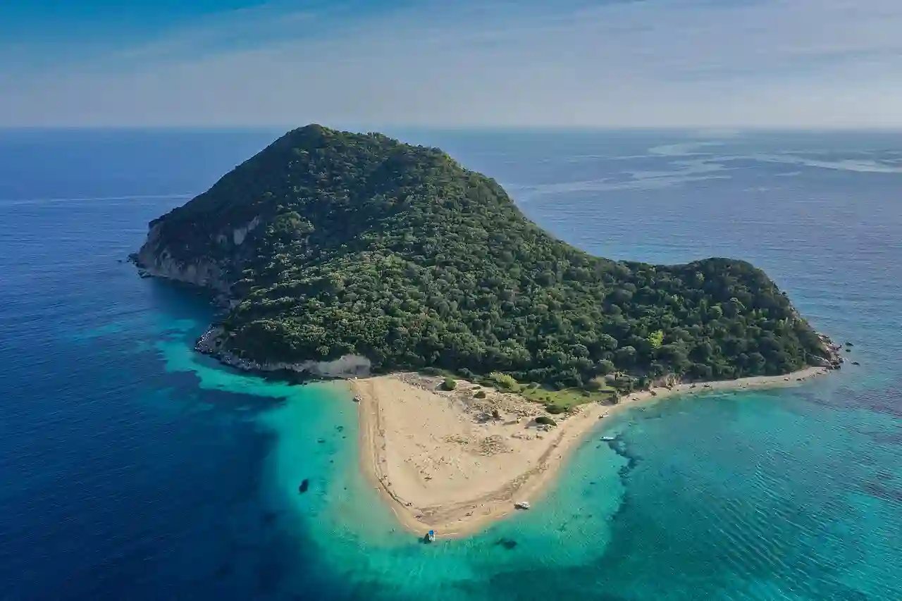 Aerial of Marathonisi island Zakynthos, Greece (31532464757)