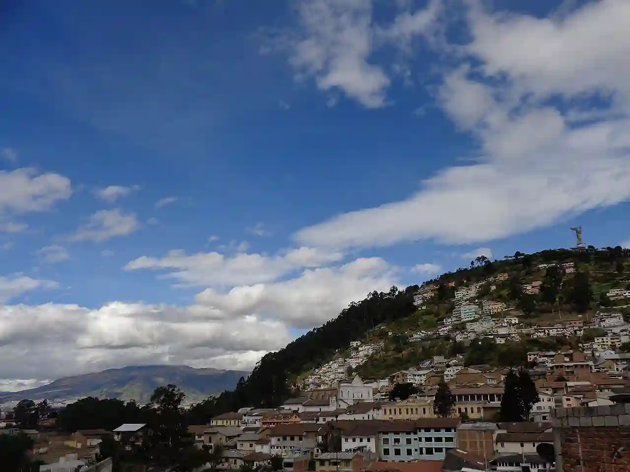 El Panecillo, Ecuador, pic.a1, looking to the South of the City, Quito