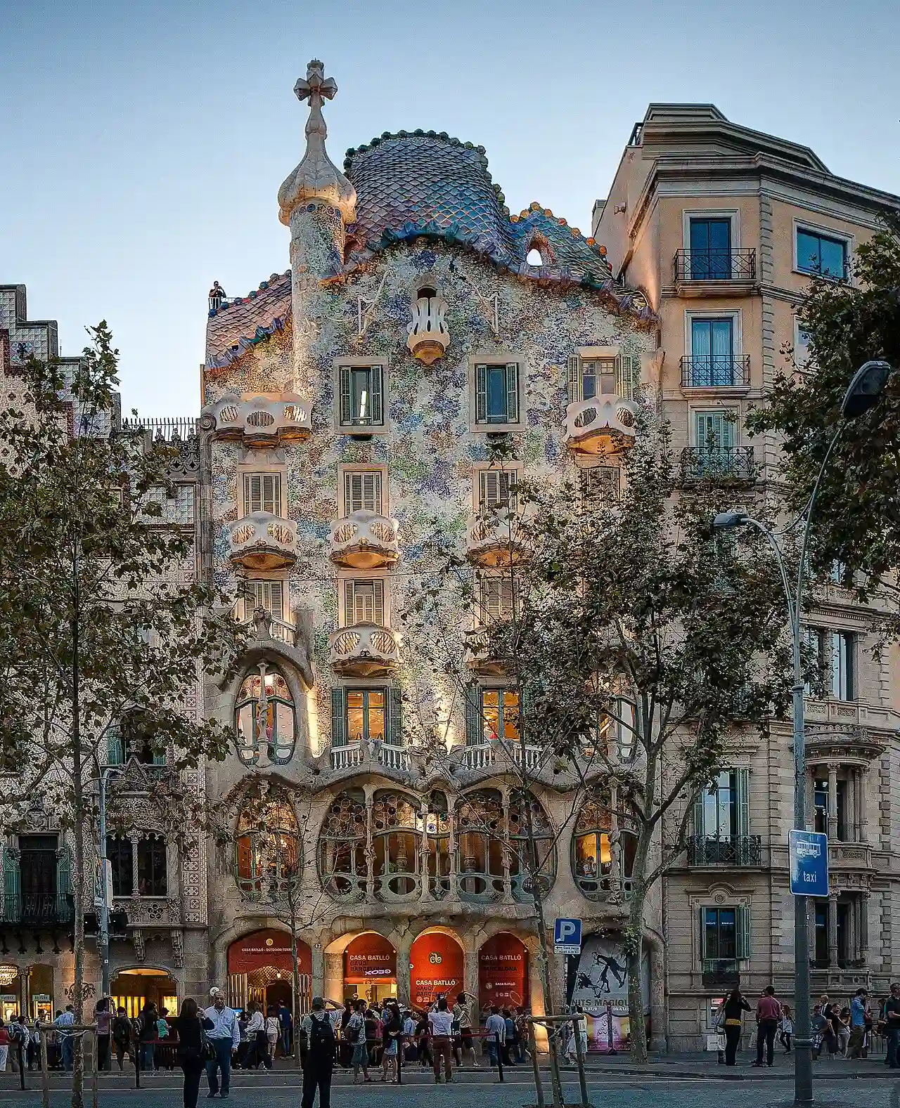 Casa Batllo Overview Barcelona Spain cut